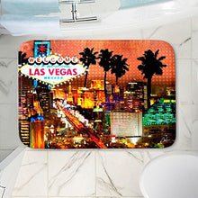 Load image into Gallery viewer, DiaNoche Designs Memory Foam Bath or Kitchen Mats by Corina Bakke - Las Vegas Skyline, Large 36 x 24 in
