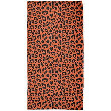 Load image into Gallery viewer, Orange Cheetah Print All Over Beach Towel

