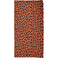 Orange Cheetah Print All Over Beach Towel