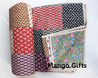 Mango Gifts Pure Cotton Premium Gudri (Quilt), Floral Pattern Quilt, Double Bed Size Bed Spread 90