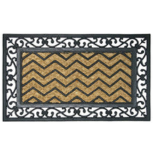 Load image into Gallery viewer, Rubber-Cal &quot;Waves Outdoor Coco Decorative Rubber Doormat, 18 x 30-Inch
