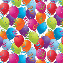 Load image into Gallery viewer, Jillson Roberts 416-Feet X 30-Inch 1/2 Ream Recycled Gift Wrap, Balloon Celebration (B13950B)
