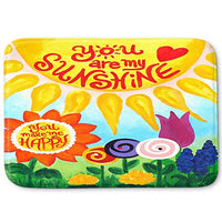 DiaNoche Designs Memory Foam Bath or Kitchen Mats by nJoy Art - You are My Sunshine Floral, Large 36 x 24 in