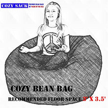 Load image into Gallery viewer, Cozy Sack, , Small Cozy Foam Bean Bag Chair, LIME
